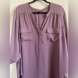 Harper 3/4 Purple Blouse